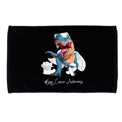 Lung Cancer Awareness Month White Ribbon Trex Microfiber Hand Towel