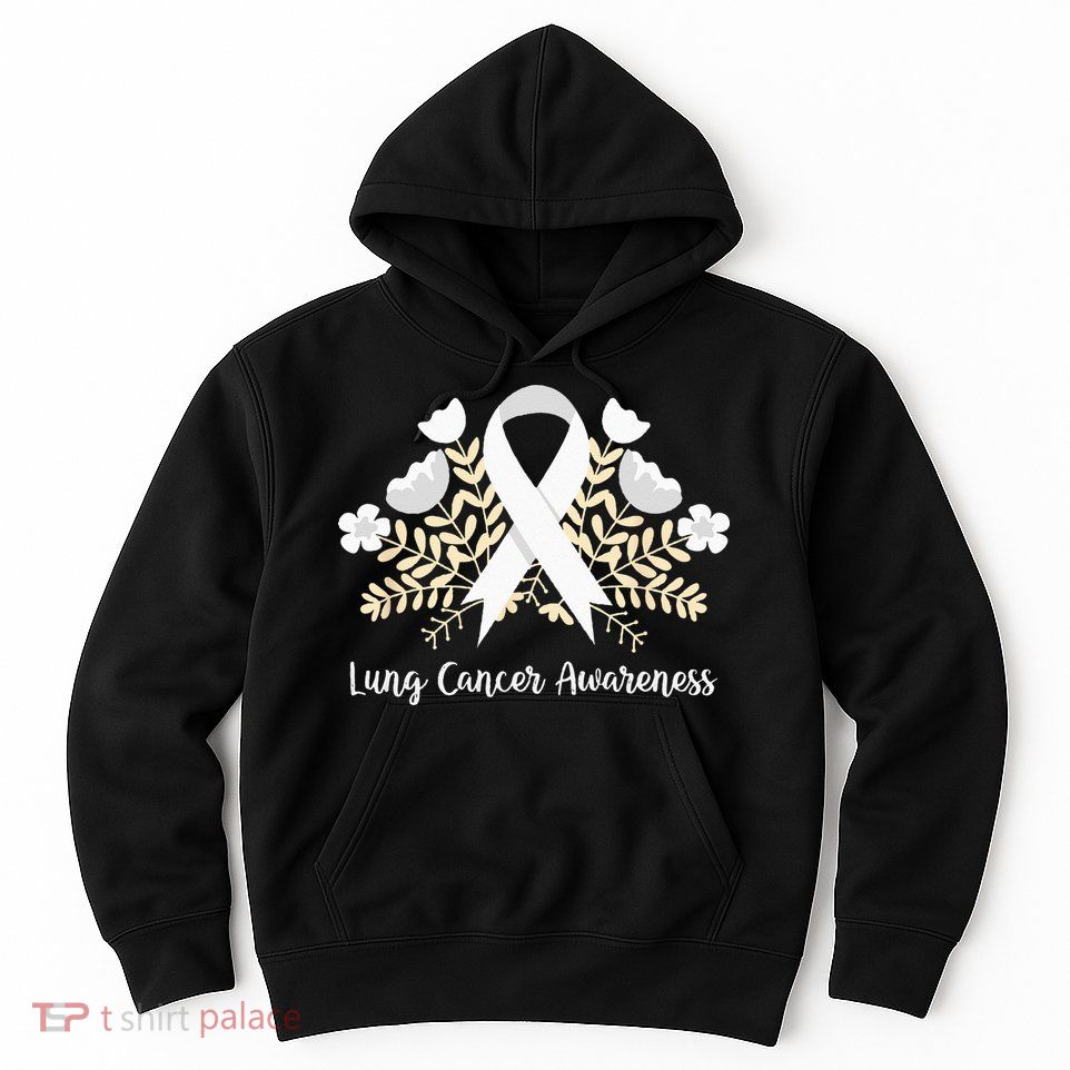 Lung Cancer Awareness Ribbon Lung Cancer Hoodie