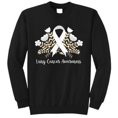 Lung Cancer Awareness Ribbon Lung Cancer Sweatshirt