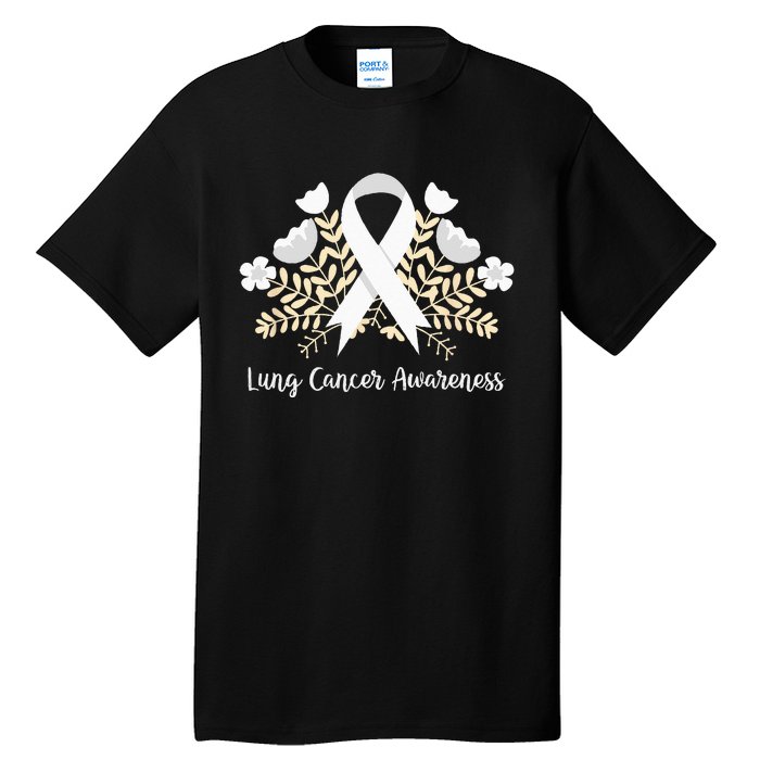 Lung Cancer Awareness Ribbon Lung Cancer Tall T-Shirt