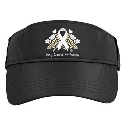 Lung Cancer Awareness Ribbon Lung Cancer Adult Drive Performance Visor