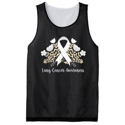 Lung Cancer Awareness Ribbon Lung Cancer Mesh Reversible Basketball Jersey Tank