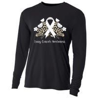 Lung Cancer Awareness Ribbon Lung Cancer Cooling Performance Long Sleeve Crew