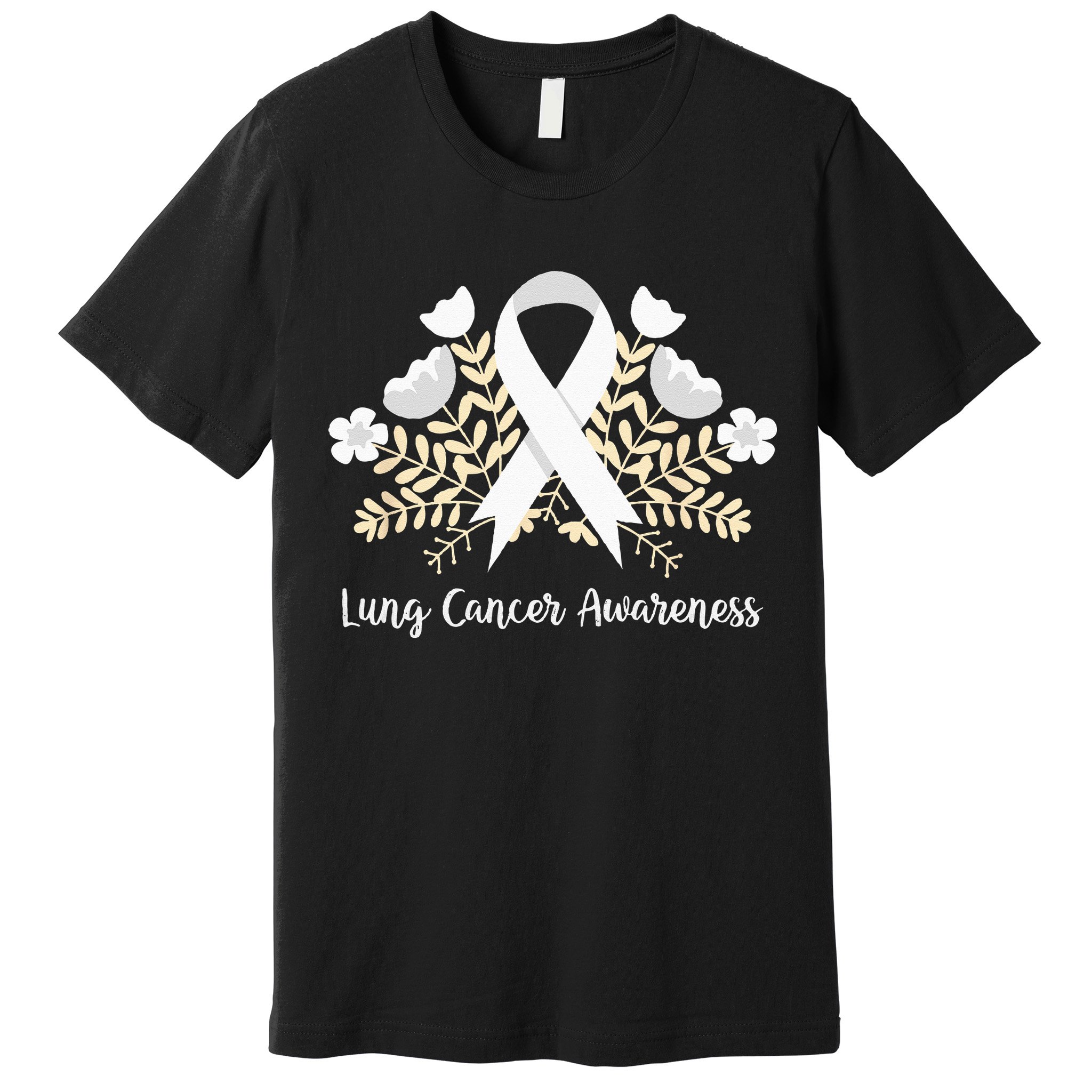 Lung Cancer Awareness Ribbon Lung Cancer Premium T-Shirt