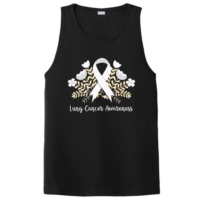 Lung Cancer Awareness Ribbon Lung Cancer PosiCharge Competitor Tank