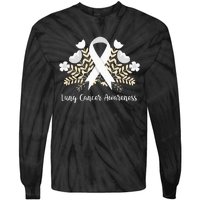 Lung Cancer Awareness Ribbon Lung Cancer Tie-Dye Long Sleeve Shirt