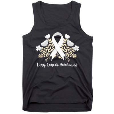 Lung Cancer Awareness Ribbon Lung Cancer Tank Top