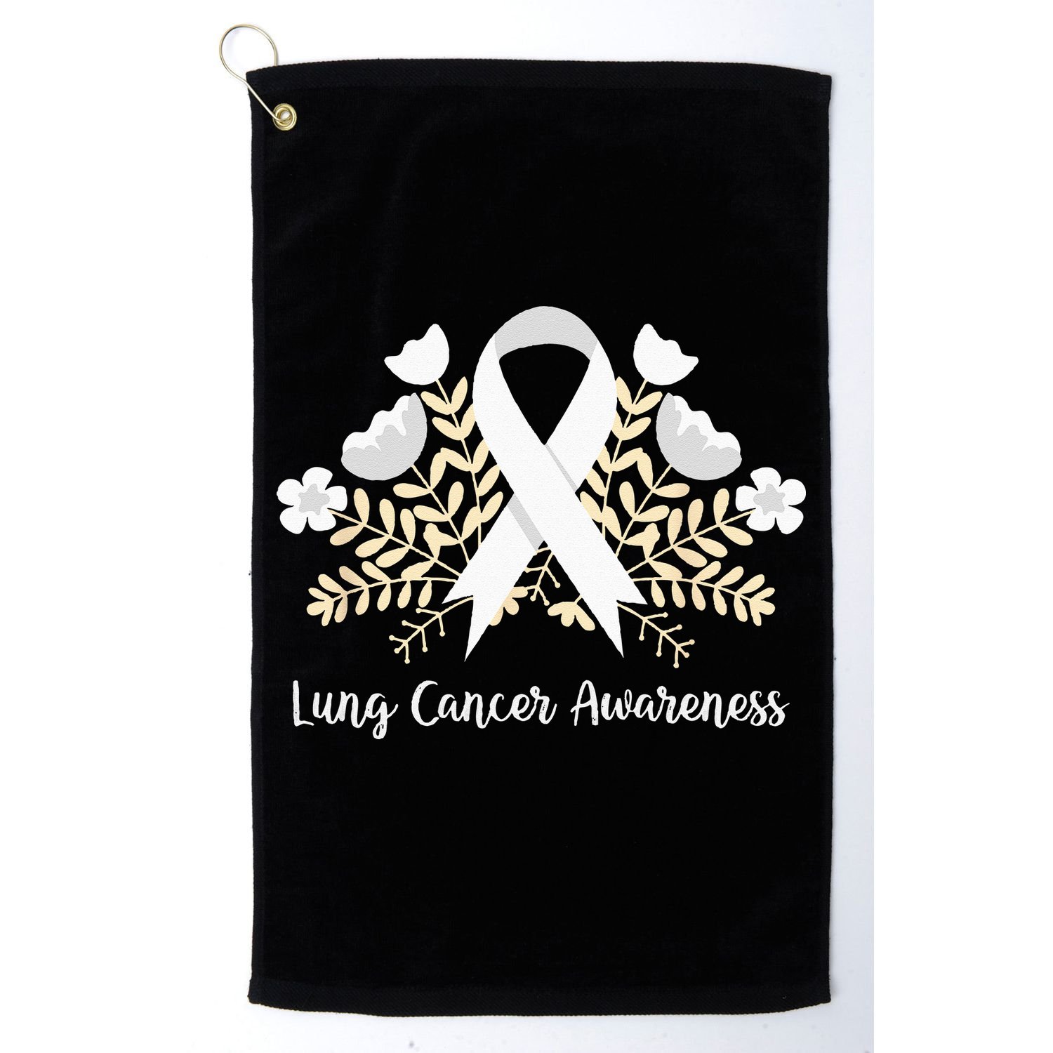Lung Cancer Awareness Ribbon Lung Cancer Golf Towel