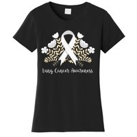 Lung Cancer Awareness Ribbon Lung Cancer Women's T-Shirt