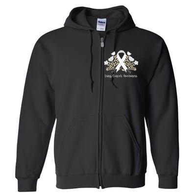 Lung Cancer Awareness Ribbon Lung Cancer Full Zip Hoodie