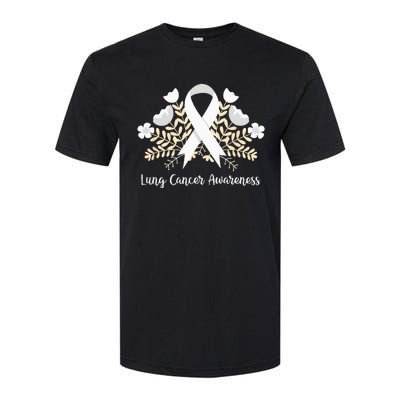 Lung Cancer Awareness Ribbon Lung Cancer Softstyle CVC T-Shirt