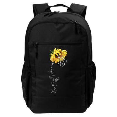 Lung Cancer Awareness Sunflower Backpack