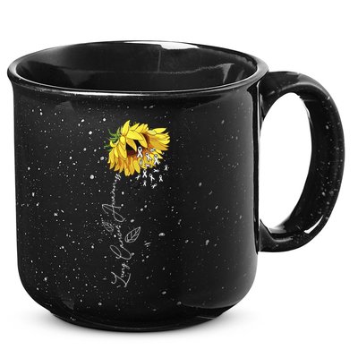 Lung Cancer Awareness Sunflower 15oz Campfire Ceramic Mug