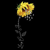Lung Cancer Awareness Sunflower Flatbill Hat