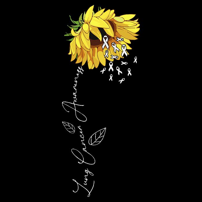 Lung Cancer Awareness Sunflower Flatbill Hat