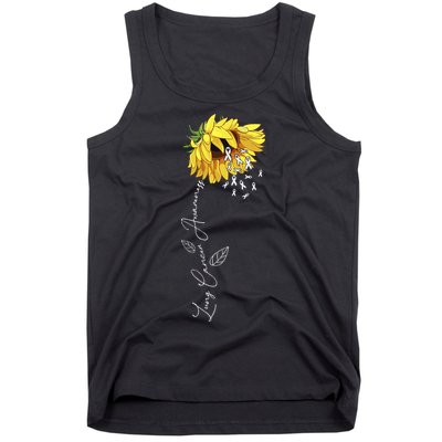Lung Cancer Awareness Sunflower Tank Top