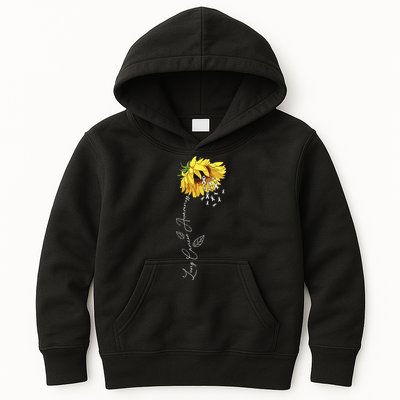 Lung Cancer Awareness Sunflower Kids Hoodie