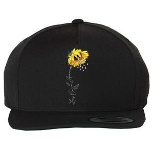 Lung Cancer Awareness Sunflower Wool Snapback Cap