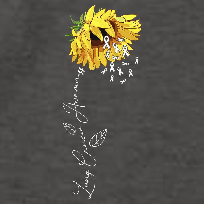 Lung Cancer Awareness Sunflower Vector Backpack