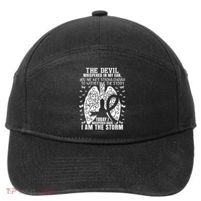 Lung Cancer Awareness 7-Panel Snapback Hat