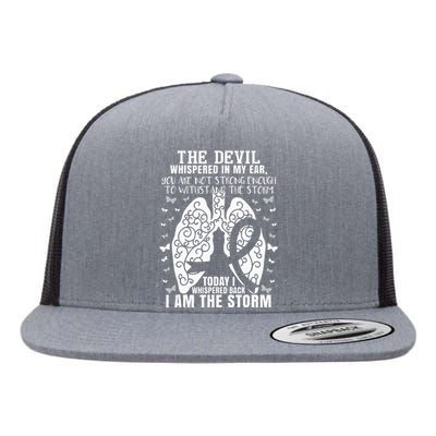 Lung Cancer Awareness Flat Bill Trucker Hat