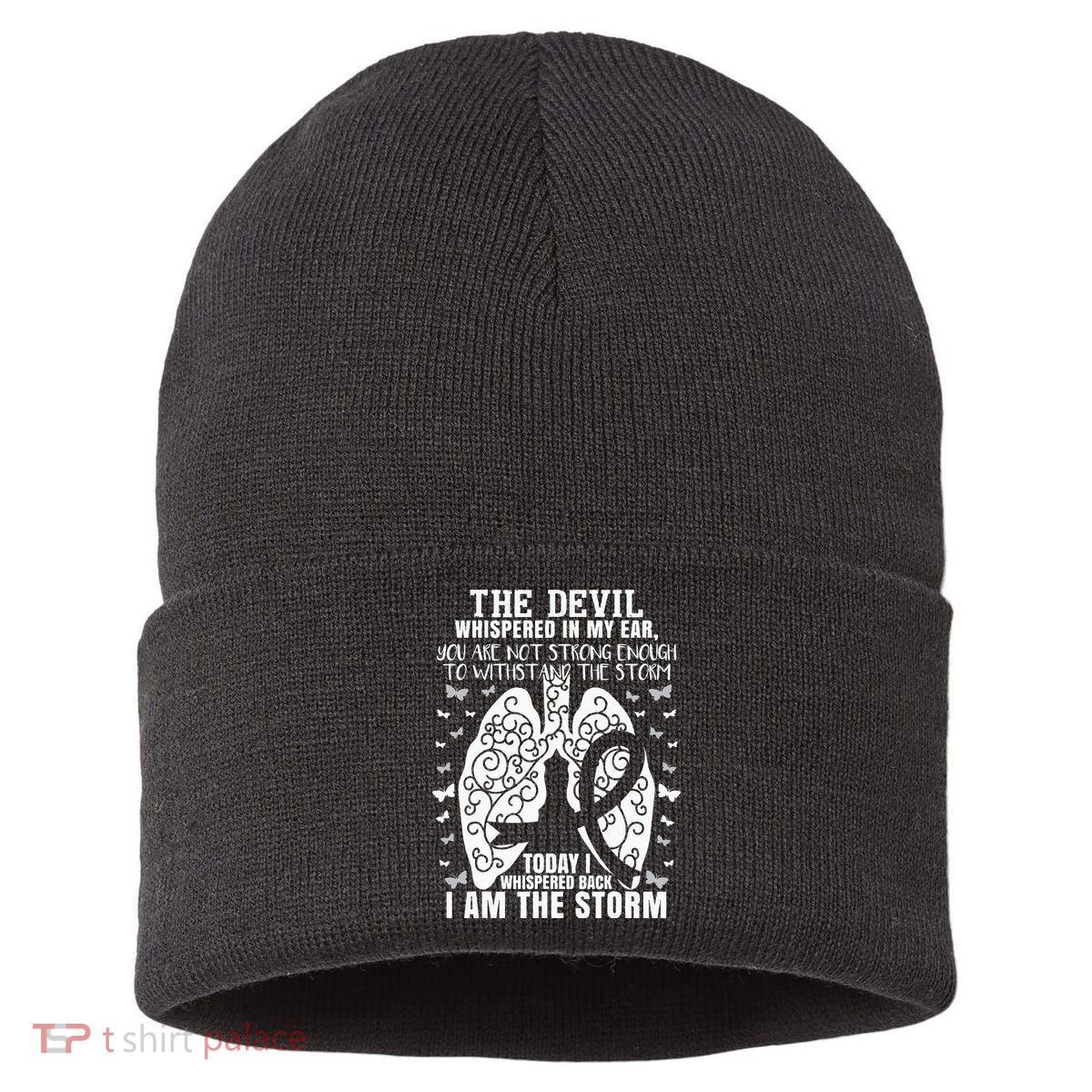 Lung Cancer Awareness Sustainable Knit Beanie