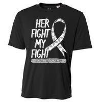 Lung Cancer Awareness White Ribbon Carcinoma Patient Gift Cooling Performance Crew T-Shirt