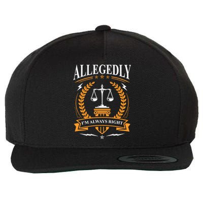 Lawyer Court Attorney Law School Student Gift Future Lawyers Gift Wool Snapback Cap