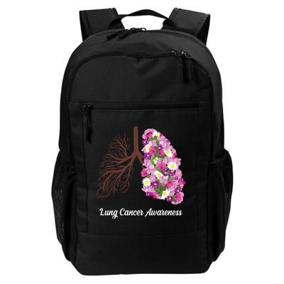 Lung Cancer Awareness Floral Backpack