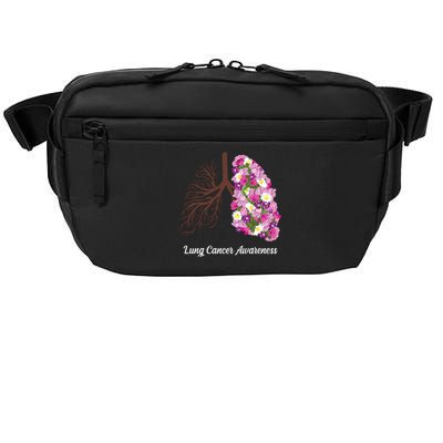 Lung Cancer Awareness Floral Crossbody Pack