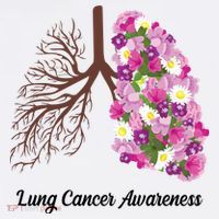 Lung Cancer Awareness Floral Flatbill Hat