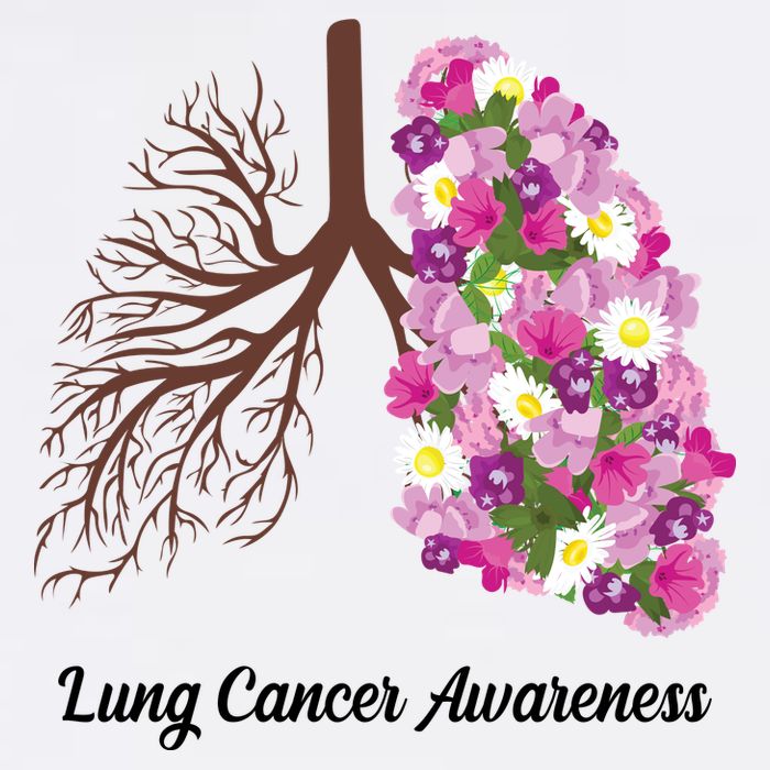 Lung Cancer Awareness Floral Trucker Hat
