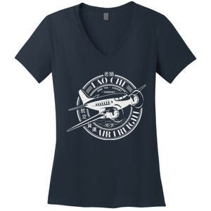 Lao Che Air Freight White Ii Women's V-Neck T-Shirt