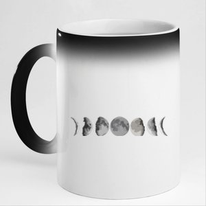 Lunar Cycle Apparel Astronomy Full Moon 11oz Black Color Changing Mug