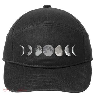 Lunar Cycle Apparel Astronomy Full Moon 7-Panel Snapback Hat