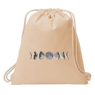 Lunar Cycle Apparel Astronomy Full Moon Drawstring Bag