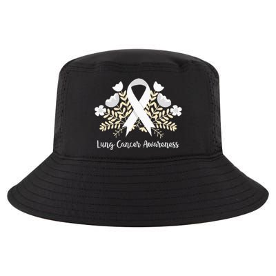 Lung Cancer Awareness Ribbon Lung Cancer Cool Comfort Performance Bucket Hat