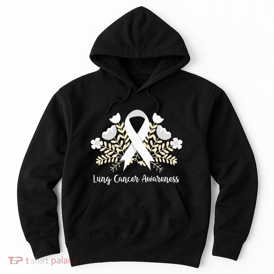 Lung Cancer Awareness Ribbon Lung Cancer Hoodie