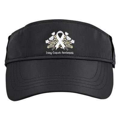 Lung Cancer Awareness Ribbon Lung Cancer Adult Drive Performance Visor