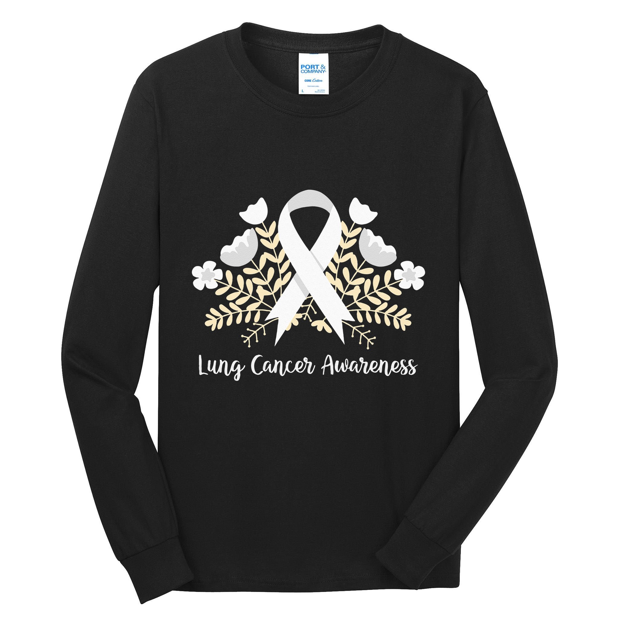 Lung Cancer Awareness Ribbon Lung Cancer Tall Long Sleeve T-Shirt