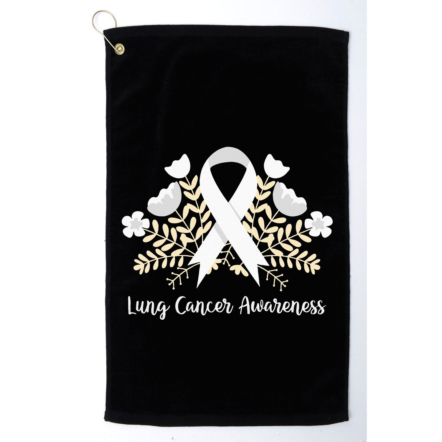 Lung Cancer Awareness Ribbon Lung Cancer Golf Towel