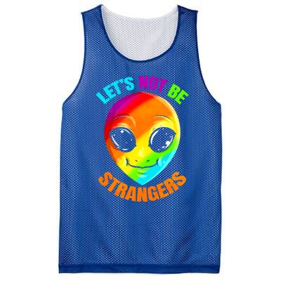 Lgbtq Colorful Alien Lets Not Be Strangers Pride Month Cool Gift Mesh Reversible Basketball Jersey Tank