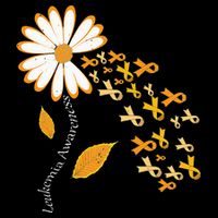 Leukemia Cancer Awareness Orange Ribbon Daisy Flower Drawstring Bag
