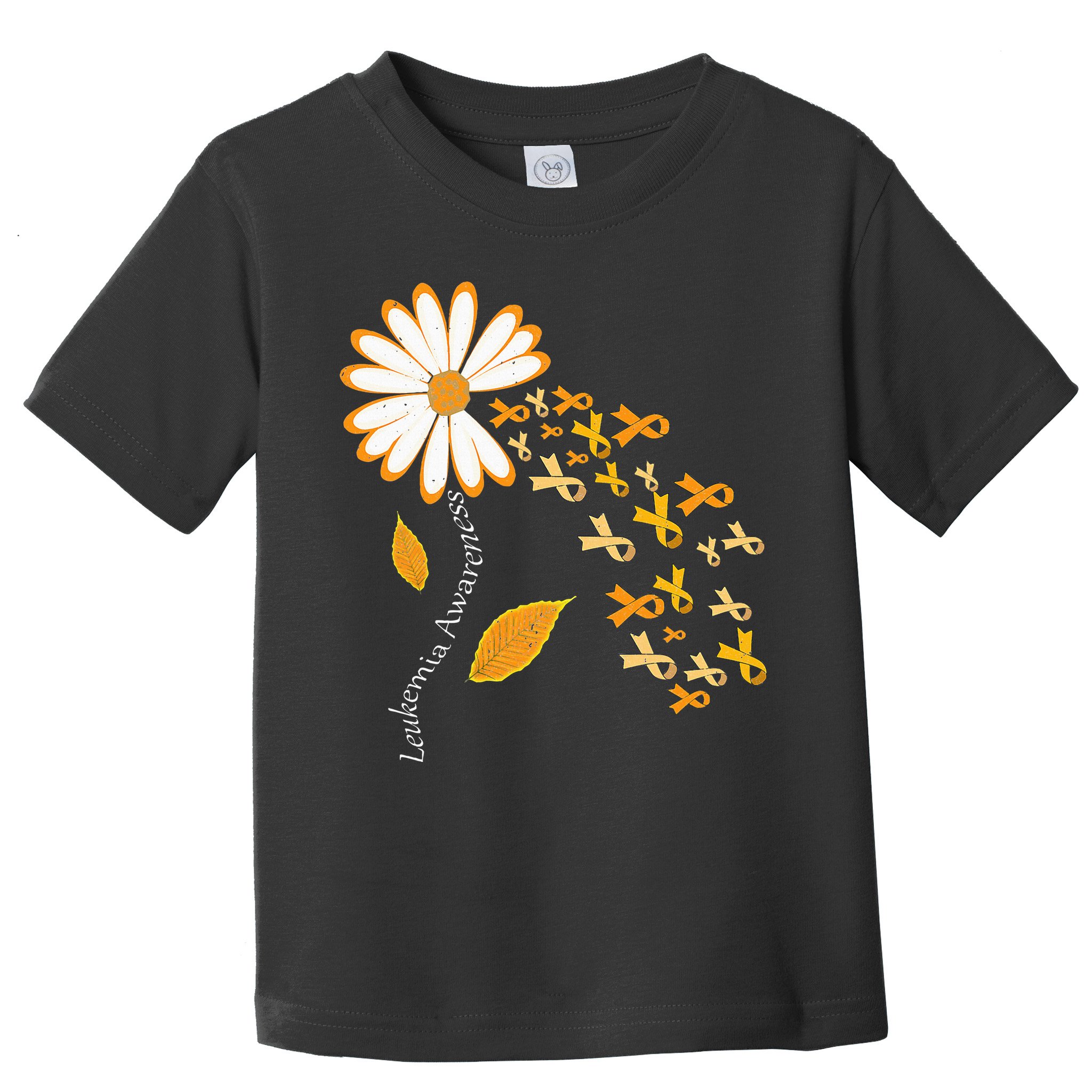 Leukemia Cancer Awareness Orange Ribbon Daisy Flower Toddler T-Shirt