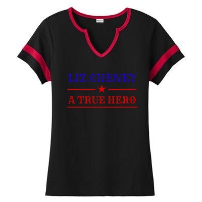 Liz Cheney A True Hero Ladies Halftime Notch Neck Tee