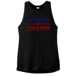 Liz Cheney A True Hero Ladies PosiCharge Tri-Blend Wicking Tank