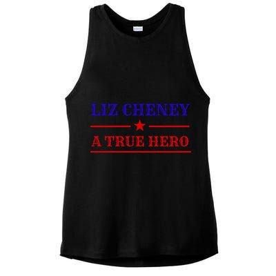 Liz Cheney A True Hero Ladies PosiCharge Tri-Blend Wicking Tank