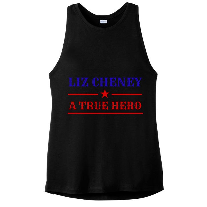 Liz Cheney A True Hero Ladies PosiCharge Tri-Blend Wicking Tank