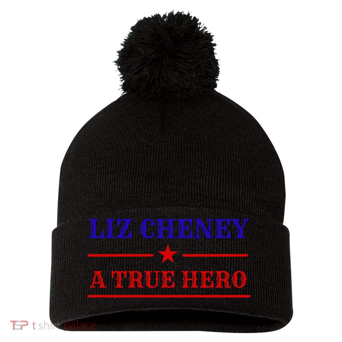 Liz Cheney A True Hero Pom Pom 12in Knit Beanie