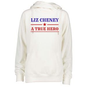 Liz Cheney A True Hero Womens Funnel Neck Pullover Hood